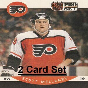Scott Mellanby Philadelphia Flyers NHL Hockey Card Collection - 2 Card Set